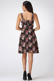 Braided Neckline Floral Rose Womens Elegant Evening Dress 