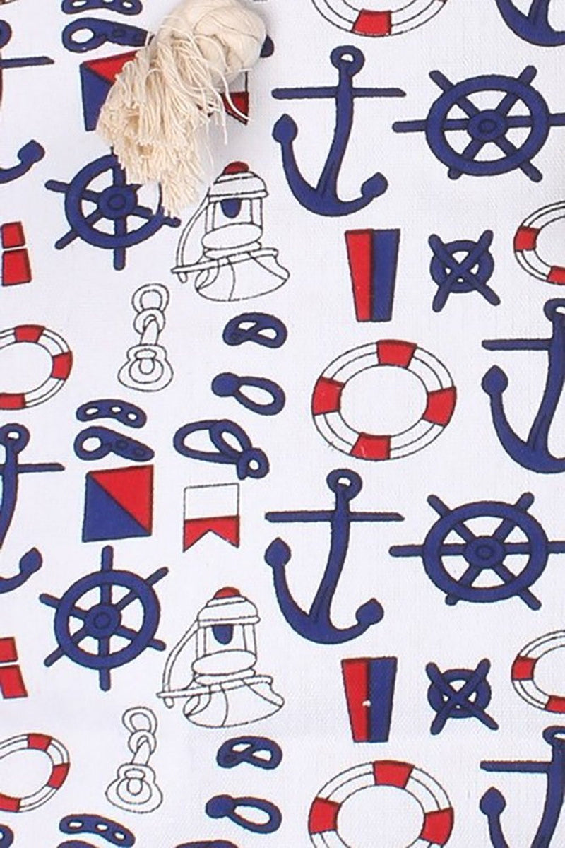 Nautical Anchor Red White Blue Over Sized Beach Tote Bag
