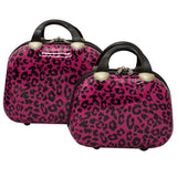  Leopard Couture 2-piece Hardside Cosmetic Train Case Set