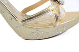  Butterfly Jeweled Gold Formal Wedding Bridal Heel Sandal