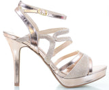  Glitter Mesh Metallic Strappy Open Toe Stiletto Party Sandal Heels