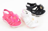 Little Berry Flower Faux Leather Rubber Girls Toddler Sandals