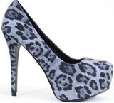  Leopard Classic Vegan Stilleto Hidden Platform Pumps