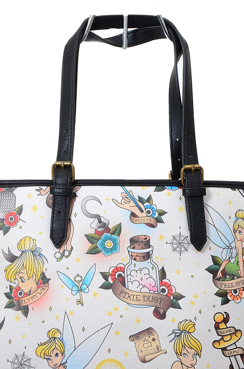 Disney Tinkerbell Tattoo Tote Bag Purse & Wallet Set by Loungefly
