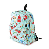 Colorful Garden Mushrooms Canvas School Backpack