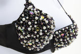 Black or White Pearl Mixed Beaded Belly Dance Fashion Bra