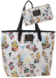 Disney Tinkerbell Tattoo Tote Bag Purse & Wallet Set by Loungefly