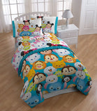 Disney Tsum Tsum 'Character' Teal Microfiber 3 Piece Twin Sheet Set