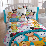 Disney Tsum Tsum 'Character' Teal Microfiber 3 Piece Twin Sheet Set