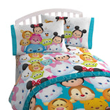 Disney Tsum Tsum 'Character' Teal Microfiber 3 Piece Twin Sheet Set