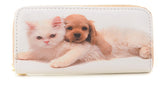 Kittens Puppies! Colorful Cute Bi-Fold Vegan Leather Wallet