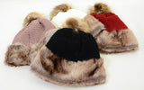  Super Furry Pom Thick Sweater Knit Cold Weather Fashion Winter Beanie 