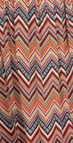 Plus Size Colorful Chevron Wench Style Maxi Dress U.S.A