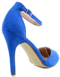  Blue Suede Shoes Anklet Round toe Vegan