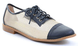  Mesh Clear Lace Up Almond Toe Oxford Shoes Fourever Funky 