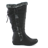  Fur Trim Back Lace Up Knee High Boots Winter Boots Womens