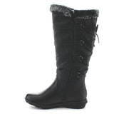  Fur Trim Back Lace Up Knee High Boots Winter Boots Womens