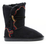  Tribal Zig-Zag Shearling Vegan Fur Suede Womens Boots