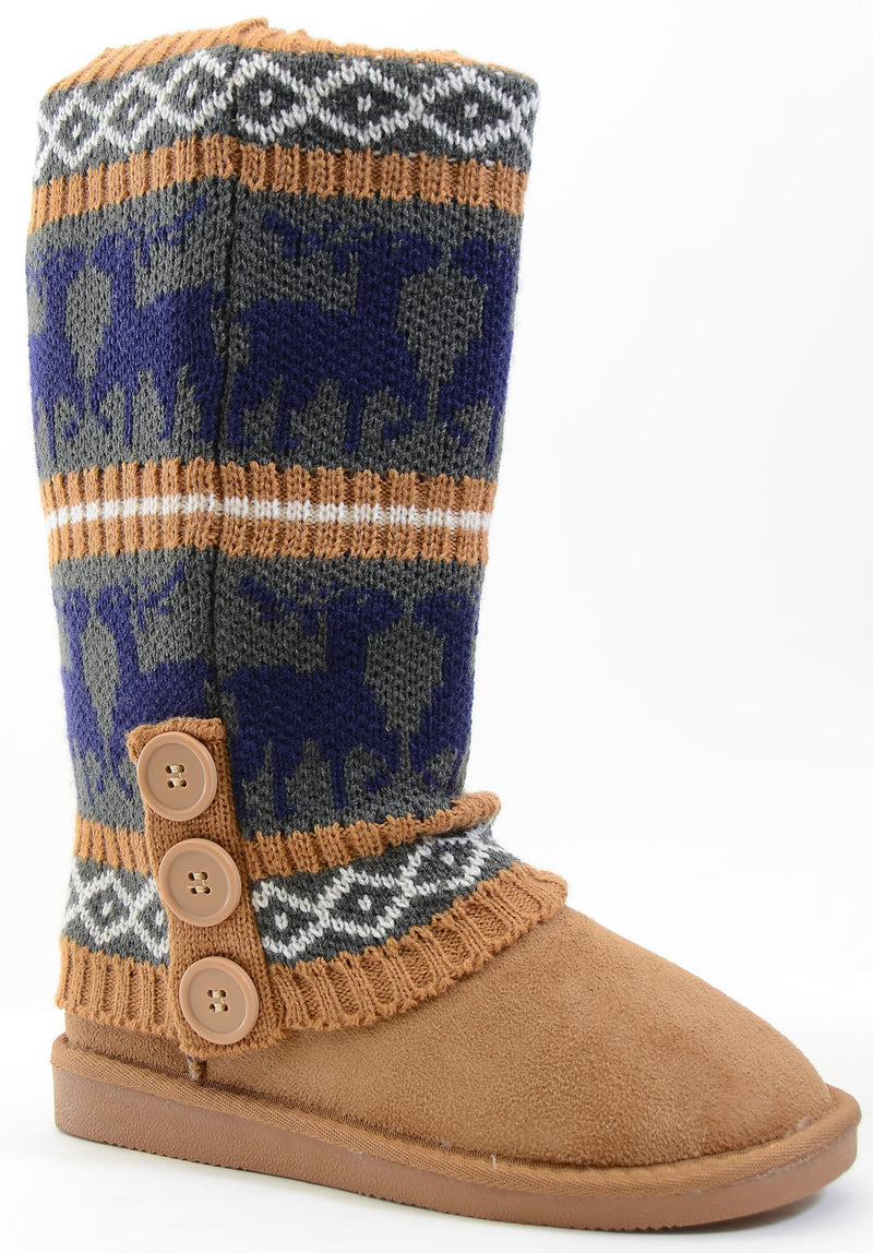 Cardigan Removable Sweater Vegan Fur Suede Women's Boots