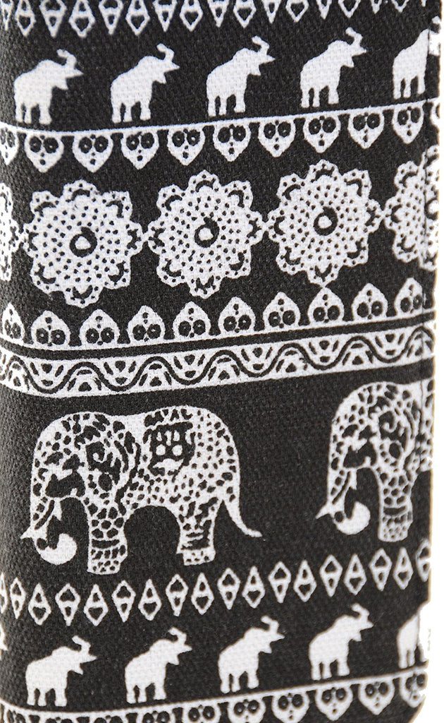 Elephant Boho Black White Cute Bi-Fold Vegan Leather Wallet – Bootpify ...