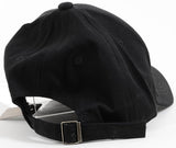 Black Adjustable Baseball Cap with Cherry or Lip Hat Pins