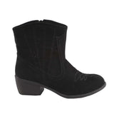 Calico-2 Black Women Cowboy Ankle Boots