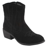 Calico-2 Black Women Cowboy Ankle Boots