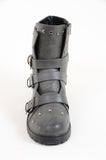 4everfunky Moto Harness Rivets Combat Lug Ankle Women's Vegan Boots