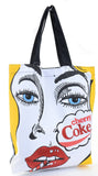  Cherry Coke Vintage Comic Pop Art Coca Cola Canvas Tote Bag