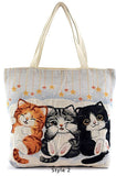 Cats & Kittens Cute Oversize Canvas Tote Bag Purse