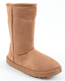 Furry Vegan Shearling Suede Fleece Women's Flat Boot