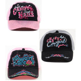  Cowgirl Embroidered Text Rhinestone Bling Womens Fashion Baseball Hat 