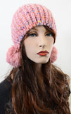  Rainbow Speckled Crochet Knit Unisex Triple Pom Fashion Beanie