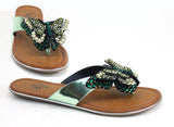 Cute Rhinestone Butterfly Flip-flop Thong Flat Comfort Slide Women's Sandals