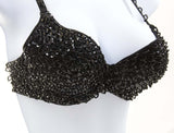 Sequin Beaded Detailed Underwire Dancer Costume Fashion Bra