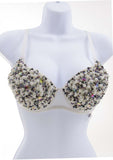 Black or White Pearl Mixed Beaded Belly Dance Fashion Bra