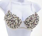 Black or White Pearl Mixed Beaded Belly Dance Fashion Bra