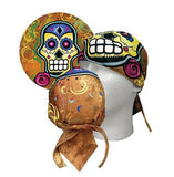 Day of the Dead Tattoo Print Super D-Lux Danbanna Headwrap