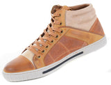  Men's Dylan Low Lace Up Two-tone Distressed Leather Sneaker