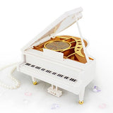 Jacki Design EYL33081 Music Box Gifts Piano Music Box, White