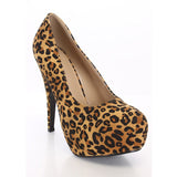 Classic Round Toe Faux Suede Platform Pump Women's Heels