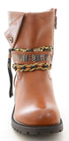 Braided Anklet Tassel Western Vegan Leather Women's Boots