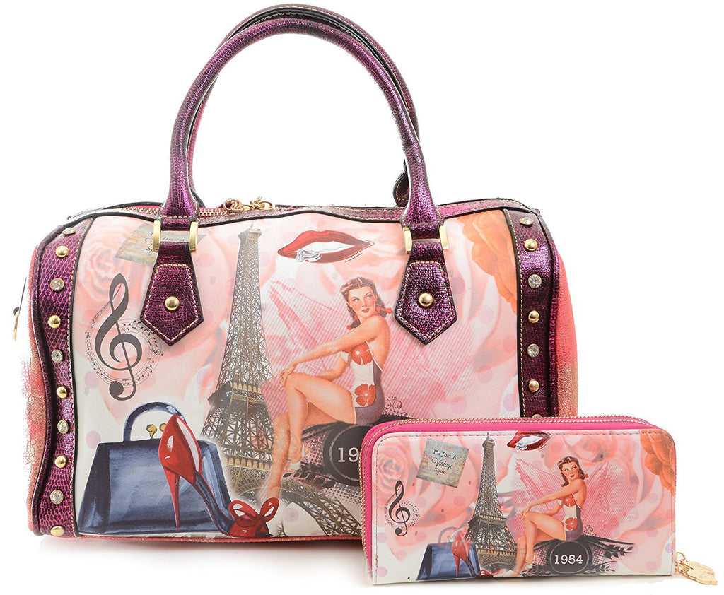 Fashion Women's Brand Luxury 6 Set Bags Handbag + Shoulder Bag + Tote +  Wallet + Key Bag Patent Ladies Leather Design Bag | Wish
