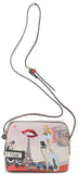 Red Hot Eiffel Tower Pin-up Girl Vegan Leather Crossbody Purse