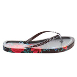 Tropical Print Women's Open Toe Flip Flop Sandals