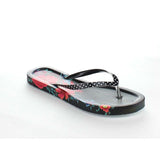 Tropical Print Women's Open Toe Flip Flop Sandals