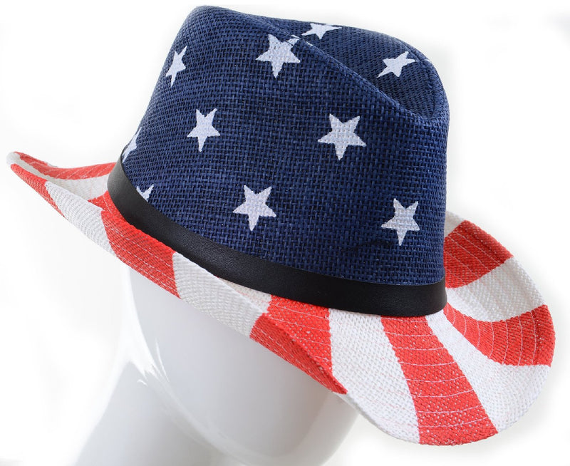 Stars & Stripes USA Flag Buckle Drifter Cowboy Hat