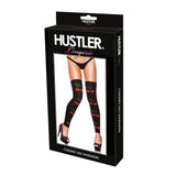 Womens Hustler Black Cherry Sexy Lingerie Footless Thigh High