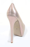 Iridescent Bridal Wedding Mesh Almond Toe Stiletto Platform Pump