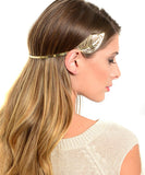 Golden Goddess Leaf Design Metal Fashion Headband Hair Accessory